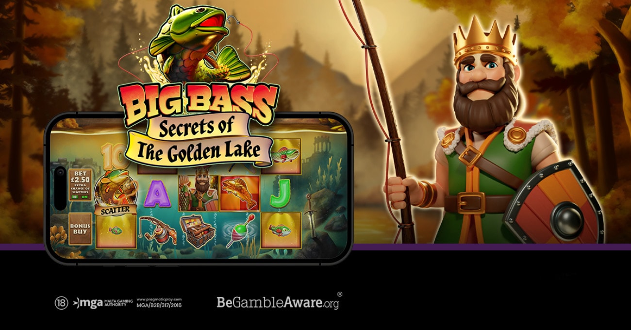 An overview of Big Bass Secrets of the Golden Lake slot game, showcasing its fishing theme.