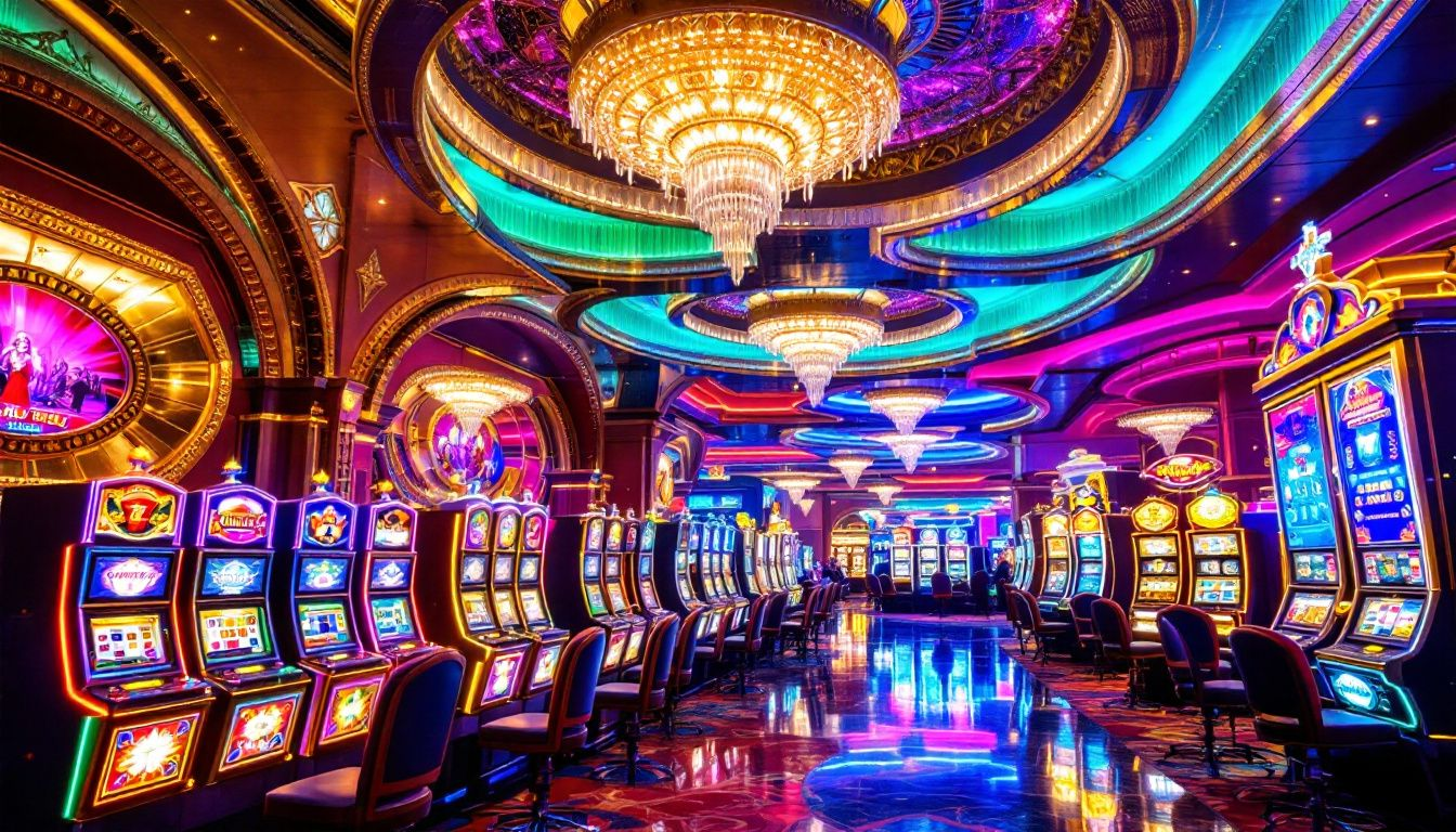 A variety of high-limit slot machines available in a high roller casino.